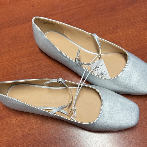 LOFT Shoes - Loft outlet metallic Mary Jane flats size 10 // 021321